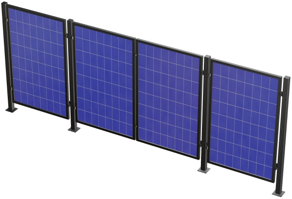 Zaun mit Solar 0116 4x